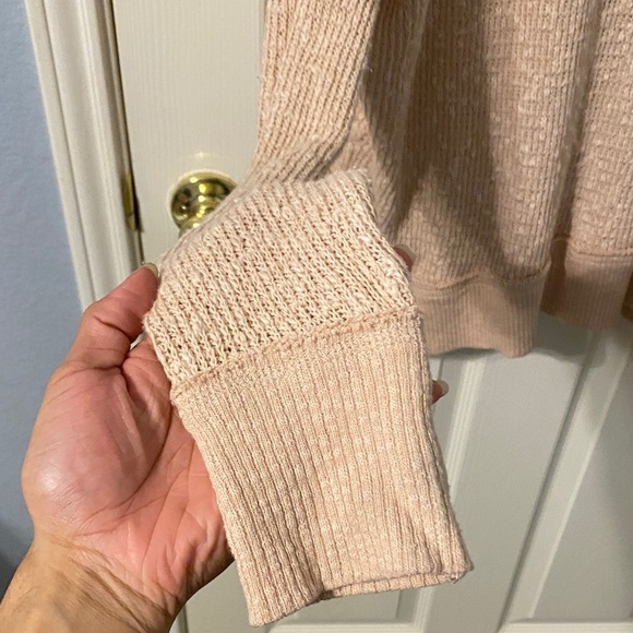 We The Free Cozy Beige Cowl Neck Sweater - Picture 5 of 9